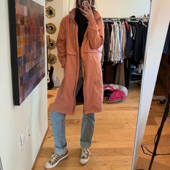 Columbia Sportswear Company Jackets & Blazers - Hooded Weatherproof Trench Coat in Dusty Orange